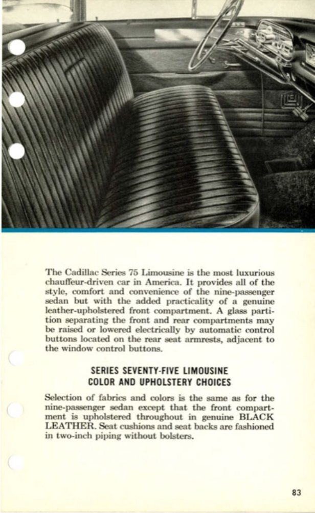 1957 Cadillac Salesmans Data Book Page 86